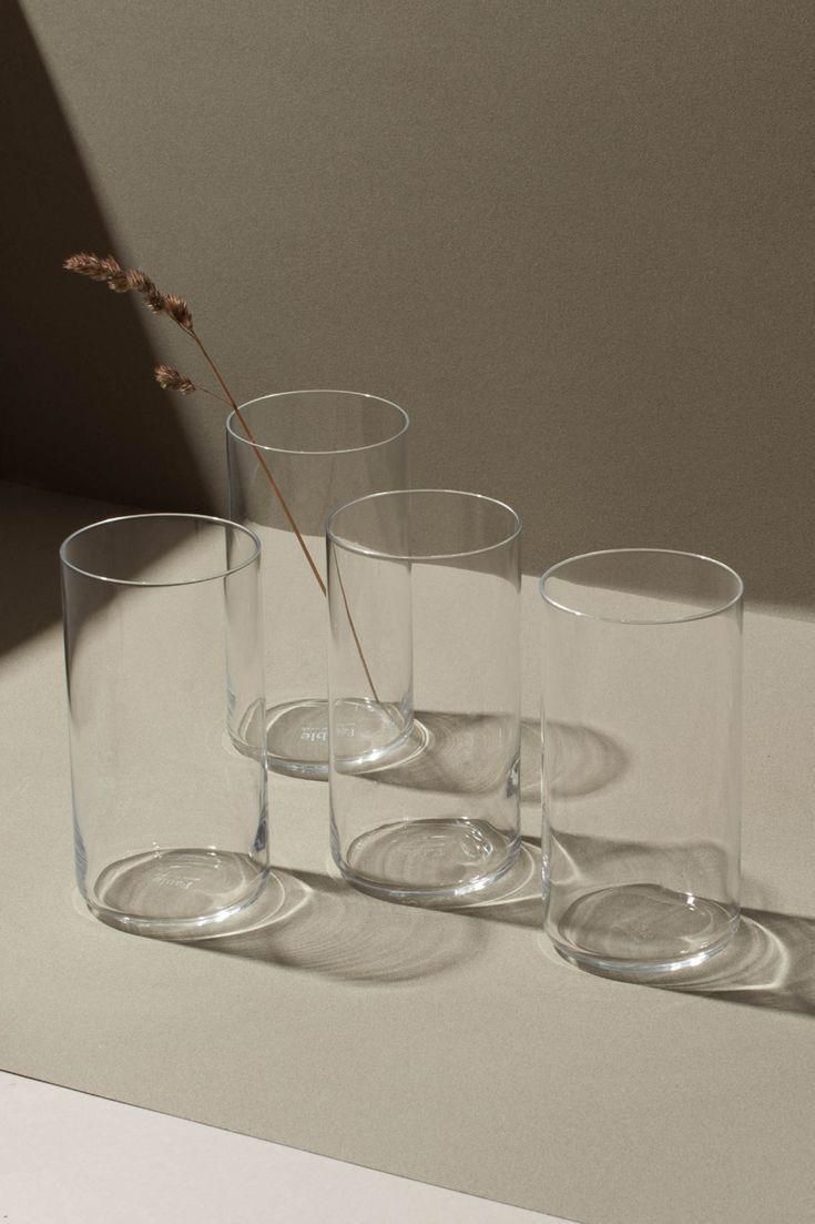 Glass tumblers designed for everyday drinks