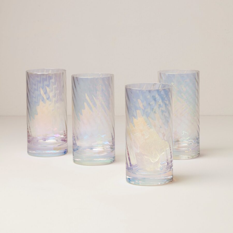 Iridescent Highball Glasses, Set of 4