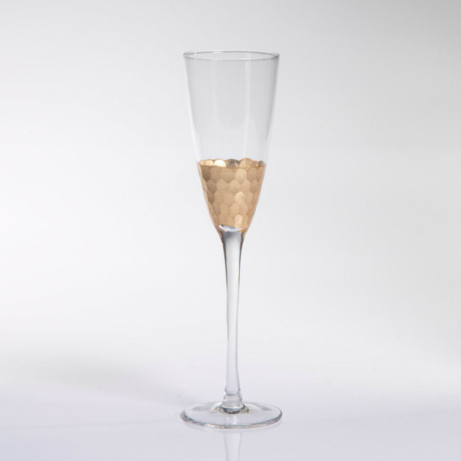 Gold Leaf Stemware Set of 4