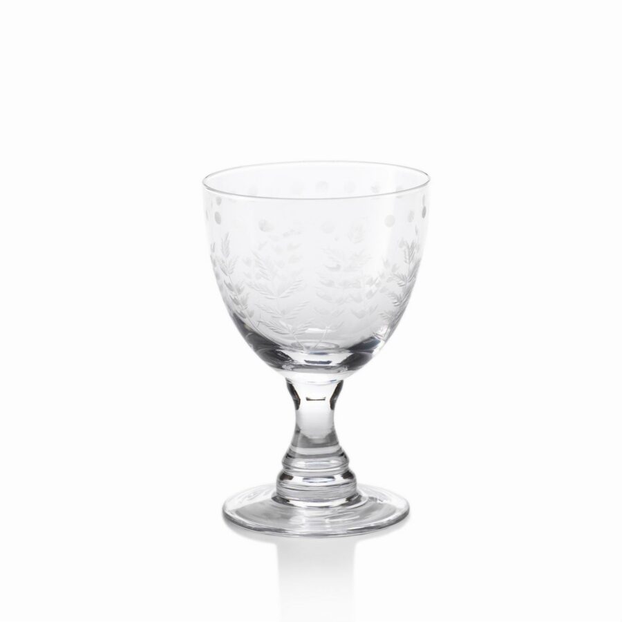Leaf Pattern Glassware Set of 4