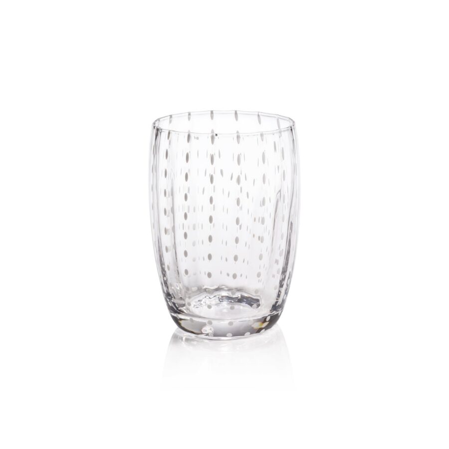 Clear White Dot Tumbler & Martini Glass Collection