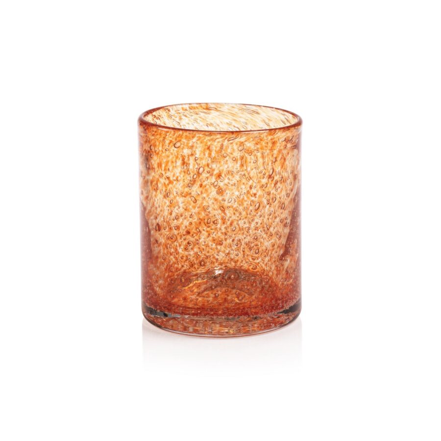 Yellow & Orange Colored Glass Tumblers Set of 4